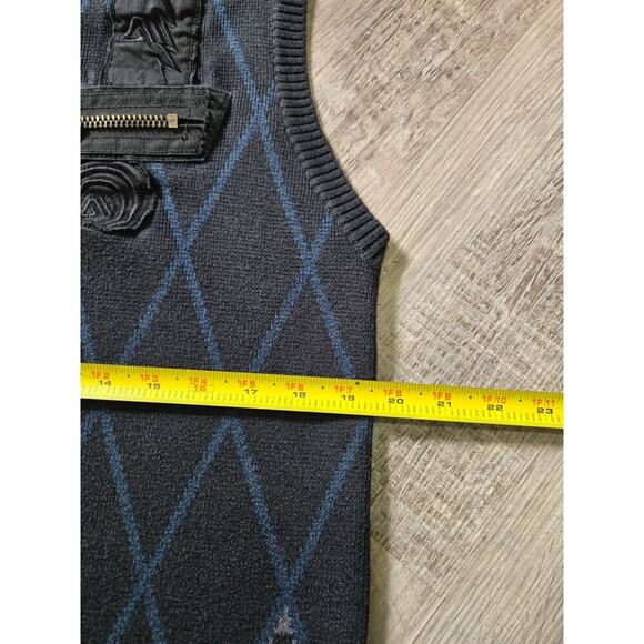 Allyance Men's Sweater Vest Size Large Cotton Blend Diamond Retro - Picture 15 of 15